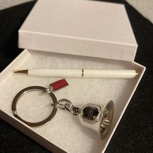 Coach Keychain and Pen Set